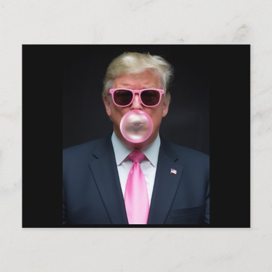 トランプ ピンク 風船ガム 大統領 47 アメリカ チラシ (正面)