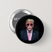 トランプ ピンク 風船ガム 大統領 47 アメリカ 缶バッジ (正面&裏面)