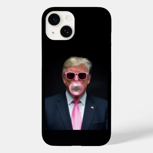 トランプ ピンク 風船ガム 大統領 47 アメリカ Case-Mate iPhoneケース (裏面)