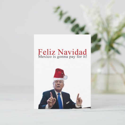 トランプ。フェリズ・ナヴィダメキシコが払う! シーズンポストカード (スタンド正面)