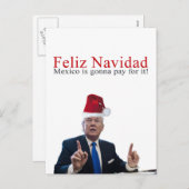 トランプ。フェリズ・ナヴィダメキシコが払う！ シーズンポストカード (正面/裏面)