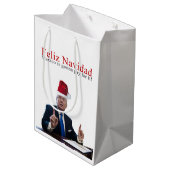 トランプ。フェリズ・ナヴィダメキシコが払う！ ミディアムペーパーバッグ (裏面アングル)