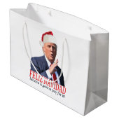 トランプ。フェリズ・ナヴィダメキシコが払う！ ラージペーパーバッグ (裏面アングル)