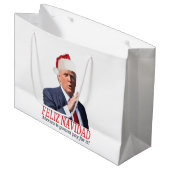 トランプ。フェリズ・ナヴィダメキシコが払う！ ラージペーパーバッグ (正面アングル)