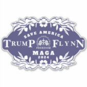 トランプ・フリン2024 シール (正面)