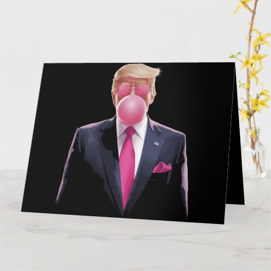 トランプ・ブルー・ガム カード (黄色い花)