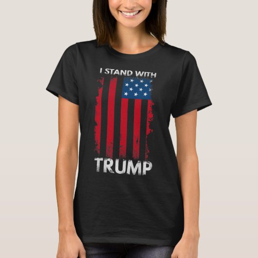 トランプ・プロトランプ・サポーターと立つ1 Tシャツ (正面)