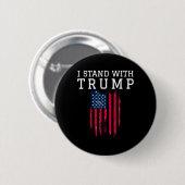 トランプ・プロトランプ・サポーターと立つ 缶バッジ (正面&裏面)