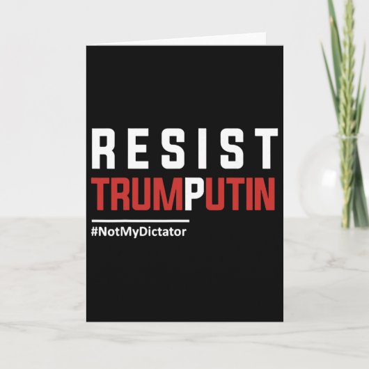 トランプ・プーチンに抵抗 カード (正面)