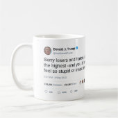 トランプ-ヘイターズと敗者！ コーヒーマグカップ (左)