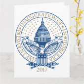 トランプ・ペンス社長就任ロゴ就任 カード (黄色い花)