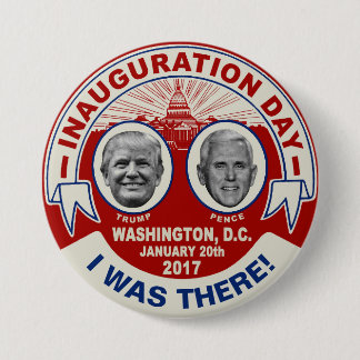 トランプ+ペンス 就任式記念品 缶バッジ