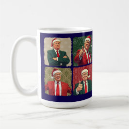 トランプ ポップアート クリスマスマグ パトリオティック ホリデー コーヒーマグカップ