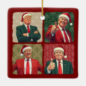 トランプ ポップアート クリスマス オーナメント 愛国 (裏面)
