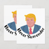 トランプ・マグショットは決して降伏しない (正面/裏面)