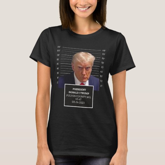 トランプ・マグショット大統領ドナルドJトランプ・マグショット20 Tシャツ (正面)