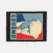 トランプ・マグショット2024大統領伝説Never Surrend フリースブランケット (正面(横))