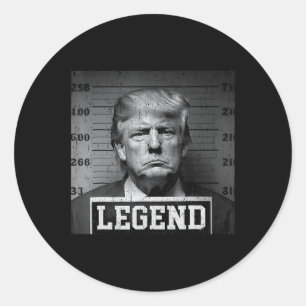 トランプ・マグショット ラウンドシール