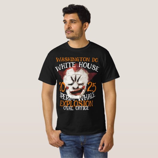 トランプ マッコウクジラ 爆発 オーバルオフィス 2026 Tシャツ (正面フル)
