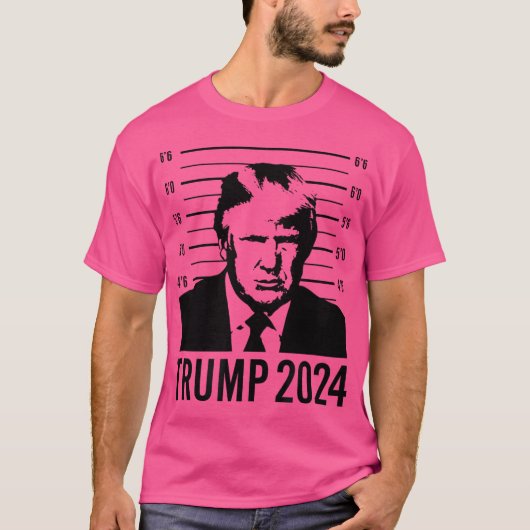 トランプ・ムグショット2024社長 Tシャツ (正面)