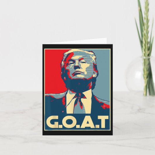 トランプ・ヤギ中指選挙2024共和党員 カード (正面)