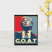 トランプ・ヤギ中指選挙2024共和党員 カード (黄色い花)