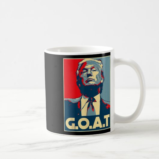 トランプ・ヤギ中指選挙2024共和党員 コーヒーマグカップ (右)
