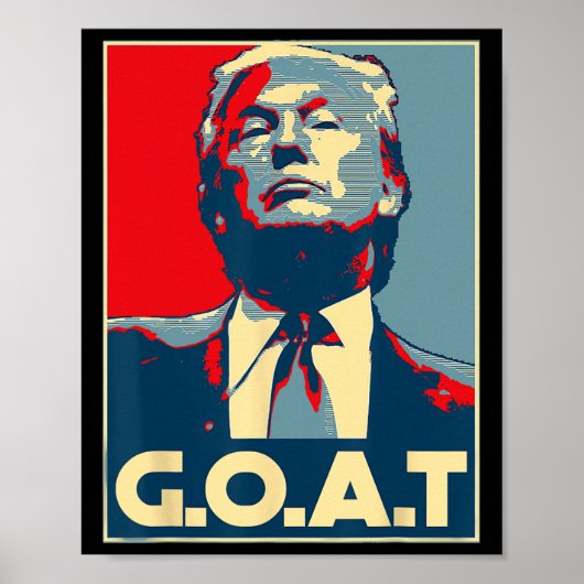 トランプ・ヤギ中指選挙2024共和党員 ポスター (正面)