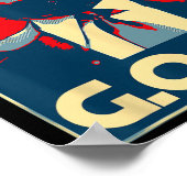 トランプ・ヤギ中指選挙2024共和党員 ポスター (角)