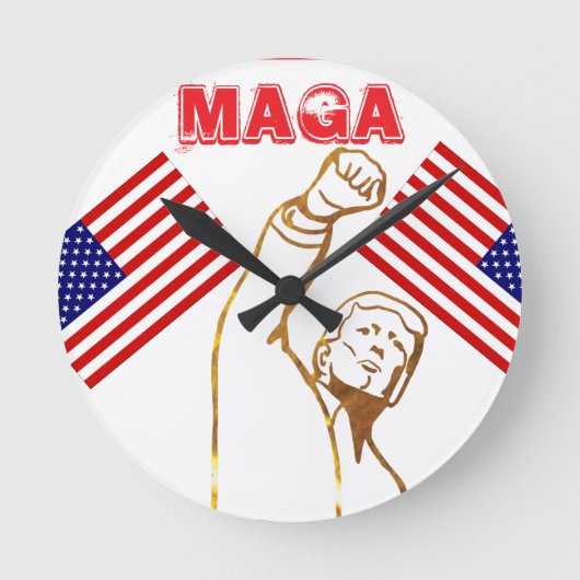 トランプ ラウンド壁時計 (正面)
