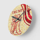 トランプ ラウンド壁時計 (傾斜)