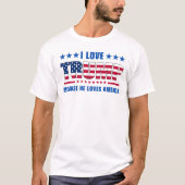 トランプ・ラリー私はトランプが大好きだ。彼はアメリカを愛しているからだ Tシャツ (正面)