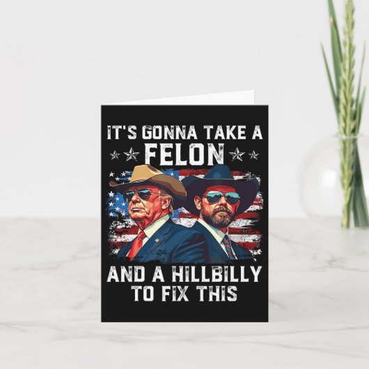 トランプ・ヴァンスそれはフェロンと丘のビルを取るつもり カード (正面)