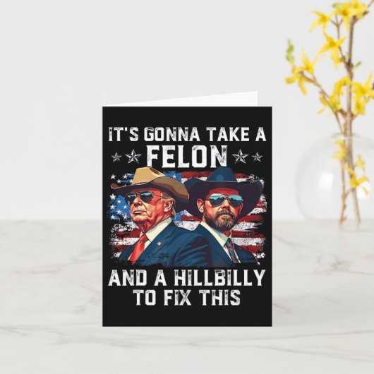 トランプ・ヴァンスそれはフェロンと丘のビルを取るつもり カード (黄色い花)