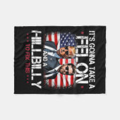 トランプ・ヴァンスそれはフェロンと丘のビルを取るつもり フリースブランケット (正面(横))