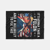 トランプ・ヴァンスそれはフェロンと丘のビルを取るつもり フリースブランケット (正面(横))