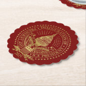 トランプ・ヴァンス大統領就任式ロゴ ペーパーコースター (アングル)