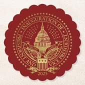 トランプ・ヴァンス大統領就任式ロゴ ペーパーコースター (正面)