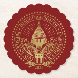 トランプ・ヴァンス大統領就任式ロゴ ペーパーコースター