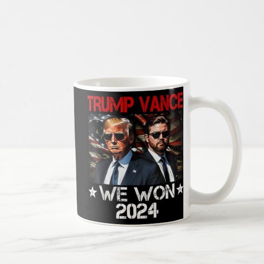 トランプ・ヴァンス我々は就任式の日2025で勝利47th コーヒーマグカップ (右)