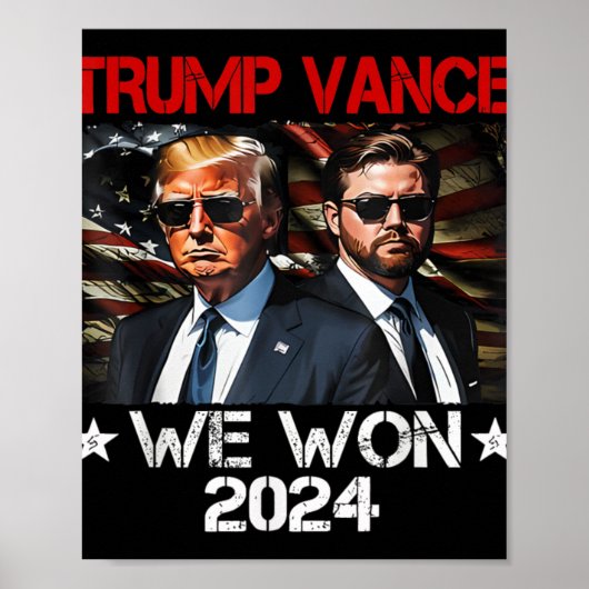 トランプ・ヴァンス我々は就任式の日2025で勝利47th ポスター (正面)