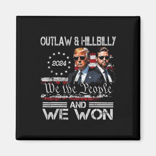 トランプ・ヴァンス我々は就任式の日2025で勝利47th マグネット (正面)