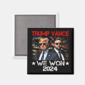 トランプ・ヴァンス我々は就任式の日2025で勝利47th マグネット (正面/裏面)