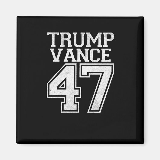 トランプ・ヴァンス第47期大統領ヴィンテージ番号 マグネット (正面)