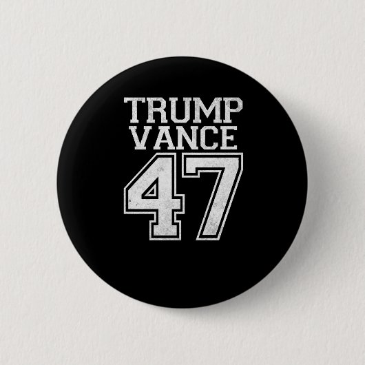 トランプ・ヴァンス第47期大統領ヴィンテージ番号 缶バッジ (正面)