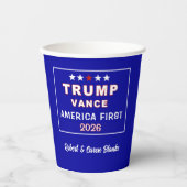 トランプ・ヴァンス選挙バナーを更新 紙コップ (正面)