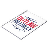 トランプ・ヴァンス2024アウトローのヒルビリー米国国旗 ノートブック (左側)