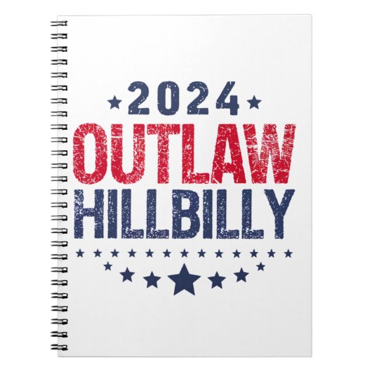トランプ・ヴァンス2024アウトローのヒルビリー米国国旗 ノートブック (正面)