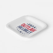 トランプ・ヴァンス2024アウトローのヒルビリー米国国旗 ペーパープレート (傾斜あり)