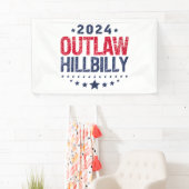 トランプ・ヴァンス2024アウトローのヒルビリー米国国旗 横断幕 (インサイチュ)
